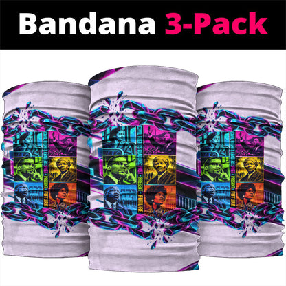 Civil Rights Leaders Neck Gaiter - Black History - African American - Neon Cyberpunk