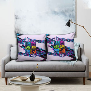 Civil Rights Leaders Pillow Cover - Black History - African American - Neon Cyberpunk