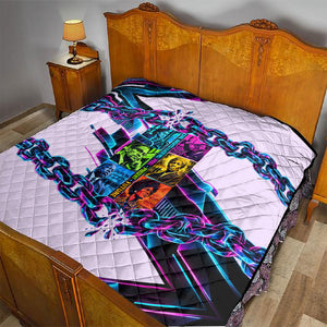 Civil Rights Leaders Quilt - Black History - African American - Neon Cyberpunk