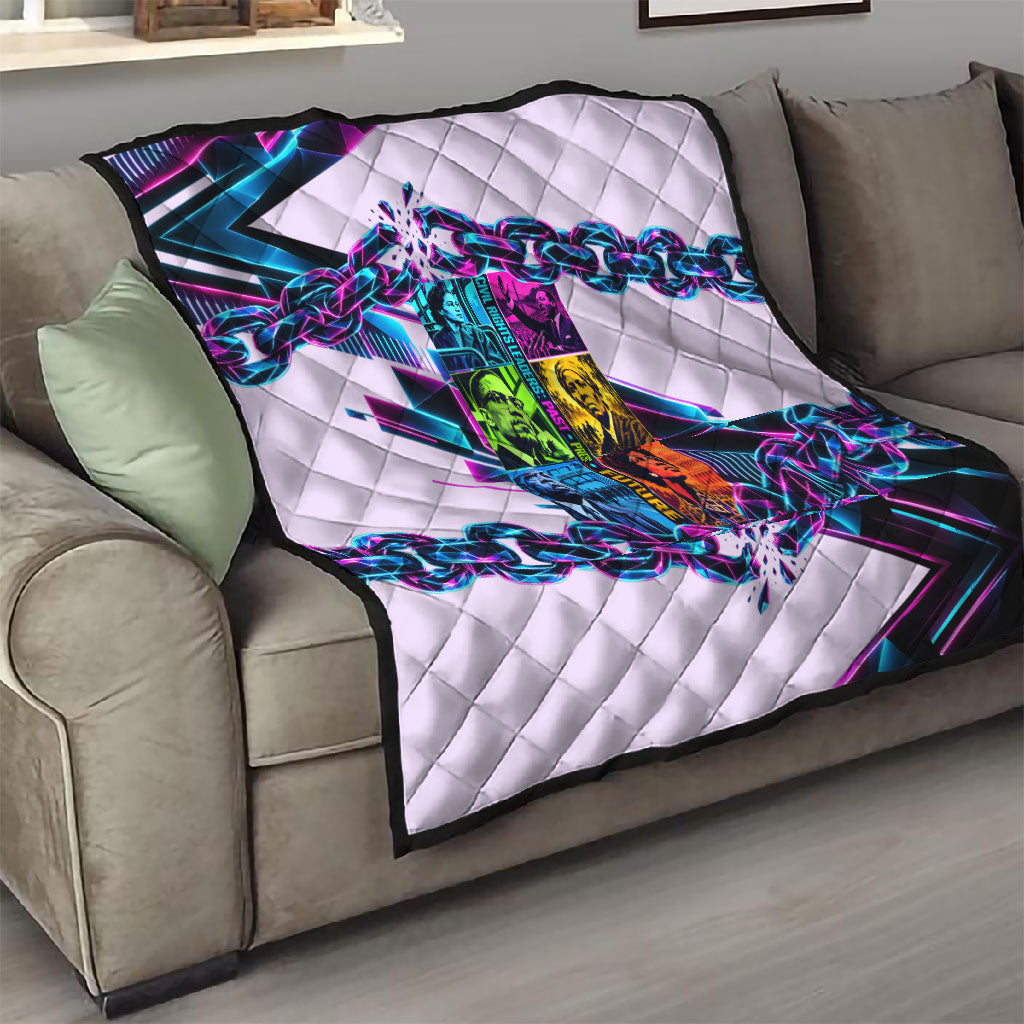 Civil Rights Leaders Quilt - Black History - African American - Neon Cyberpunk