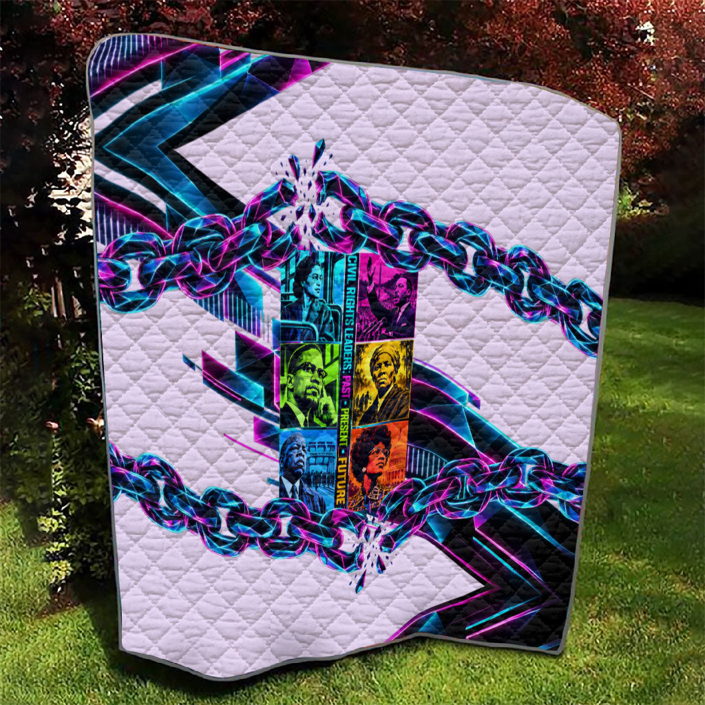 Civil Rights Leaders Quilt - Black History - African American - Neon Cyberpunk