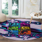 Civil Rights Leaders Round Carpet - Black History - African American - Neon Cyberpunk