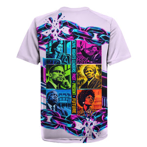 Civil Rights Leaders Rugby Jersey - Black History - African American - Neon Cyberpunk