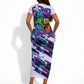 Civil Rights Leaders Short Sleeve Bodycon Dress - Black History - African American - Neon Cyberpunk