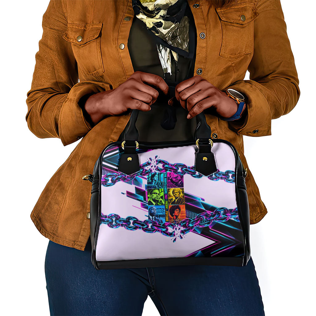 Civil Rights Leaders Shoulder Handbag - Black History - African American - Neon Cyberpunk