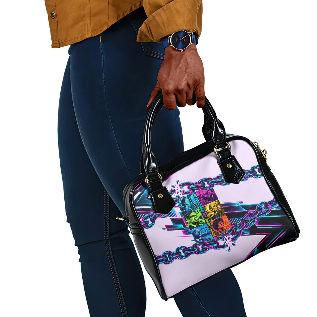 Civil Rights Leaders Shoulder Handbag - Black History - African American - Neon Cyberpunk