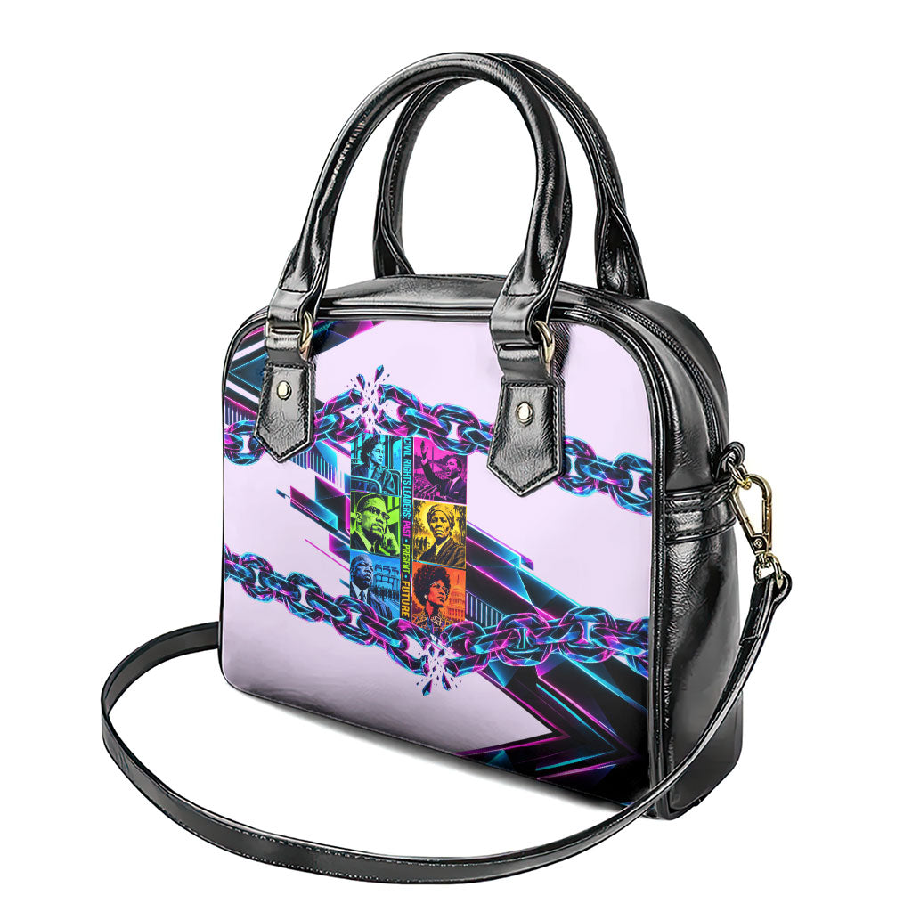 Civil Rights Leaders Shoulder Handbag - Black History - African American - Neon Cyberpunk
