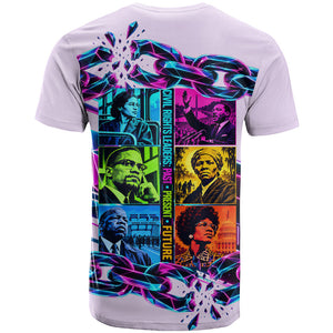Civil Rights Leaders T shirt - Black History - African American - Neon Cyberpunk