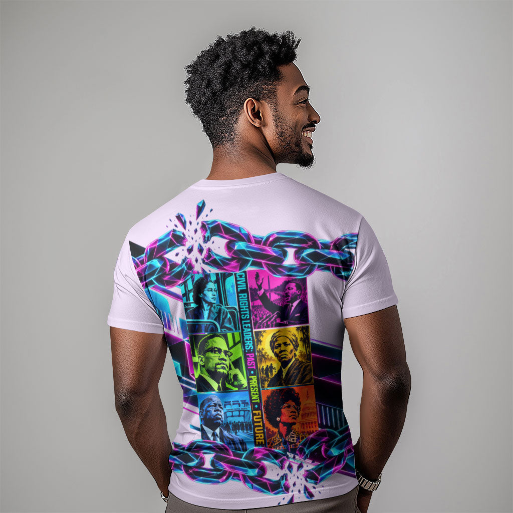 Civil Rights Leaders T shirt - Black History - African American - Neon Cyberpunk