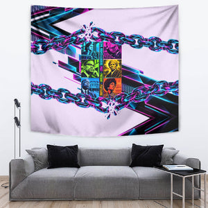 Civil Rights Leaders Tapestry - Black History - African American - Neon Cyberpunk