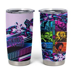Civil Rights Leaders Tumbler Cup - Black History - African American - Neon Cyberpunk