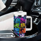 Civil Rights Leaders Tumbler With Handle - Black History - African American - Neon Cyberpunk