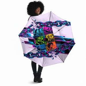 Civil Rights Leaders Umbrella - Black History - African American - Neon Cyberpunk