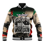 Civil Rights Leaders Baseball Jacket Vintage Newspaper Collage Pan-African - Civil Rights Movement
