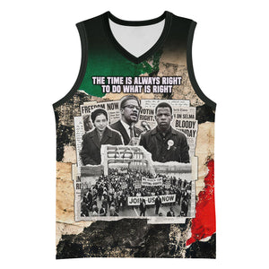 Civil Rights Leaders Basketball Jersey Vintage Newspaper Collage Pan-African - Civil Rights Movement