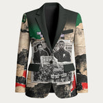 Civil Rights Leaders Blazer Vintage Newspaper Collage Pan-African - Civil Rights Movement