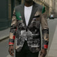 Civil Rights Leaders Blazer Vintage Newspaper Collage Pan-African - Civil Rights Movement