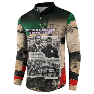 Civil Rights Leaders Button Sweatshirt Vintage Newspaper Collage Pan-African - Civil Rights Movement