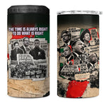 Civil Rights Leaders 4 in 1 Can Cooler Tumbler Vintage Newspaper Collage Pan-African - Civil Rights Movement