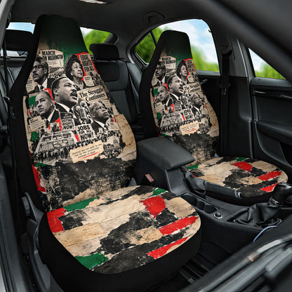 Civil Rights Leaders Car Seat Cover Vintage Newspaper Collage Pan-African - Civil Rights Movement