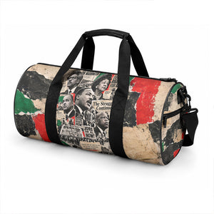 Civil Rights Leaders Duffle Bag Vintage Newspaper Collage Pan-African - Civil Rights Movement