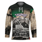 Civil Rights Leaders Hockey Jersey Vintage Newspaper Collage Pan-African - Civil Rights Movement