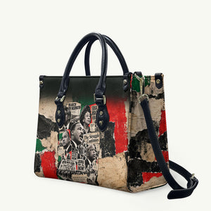 Civil Rights Leaders Leather Bag Vintage Newspaper Collage Pan-African - Civil Rights Movement