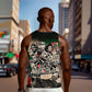 Civil Rights Leaders Men Tank Top Vintage Newspaper Collage Pan-African - Civil Rights Movement