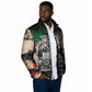 Civil Rights Leaders Padded Jacket Vintage Newspaper Collage Pan-African - Civil Rights Movement