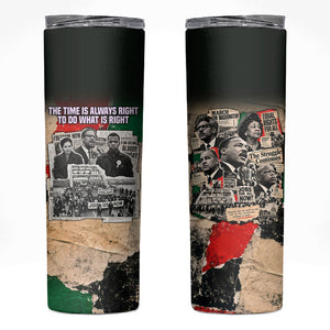 Civil Rights Leaders Skinny Tumbler Vintage Newspaper Collage Pan-African - Civil Rights Movement