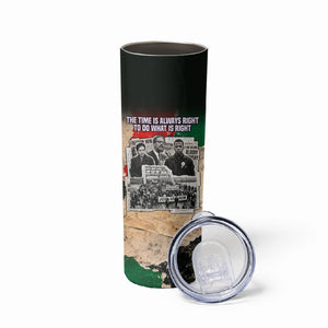 Civil Rights Leaders Skinny Tumbler Vintage Newspaper Collage Pan-African - Civil Rights Movement