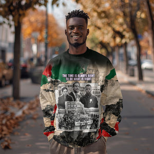 Civil Rights Leaders Sweatshirt Vintage Newspaper Collage Pan-African - Civil Rights Movement