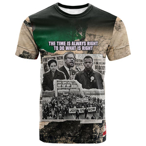 Civil Rights Leaders T shirt Vintage Newspaper Collage Pan-African - Civil Rights Movement