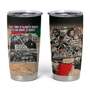 Civil Rights Leaders Tumbler Cup Vintage Newspaper Collage Pan-African - Civil Rights Movement