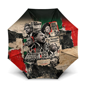 Civil Rights Leaders Umbrella Vintage Newspaper Collage Pan-African - Civil Rights Movement