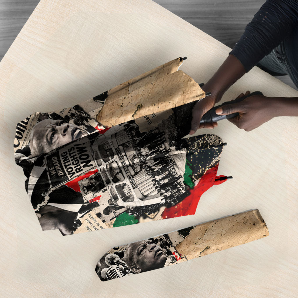 Civil Rights Leaders Umbrella Vintage Newspaper Collage Pan-African - Civil Rights Movement