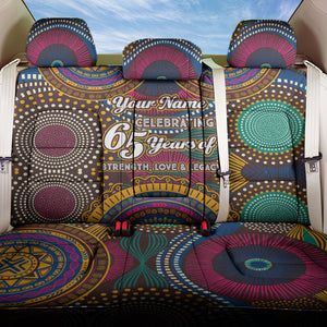 Personalized African 65th Birthday Black Excellence Back Car Seat Cover Vibrant Traditional Tribal Geometric Patterns