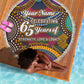 Personalized African 65th Birthday Black Excellence Beach Blanket Vibrant Traditional Tribal Geometric Patterns