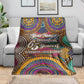 Personalized African 65th Birthday Black Excellence Blanket Vibrant Traditional Tribal Geometric Patterns