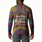 Personalized African 65th Birthday Black Excellence Button Sweatshirt Vibrant Traditional Tribal Geometric Patterns