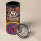 Personalized African 65th Birthday Black Excellence 4 in 1 Can Cooler Tumbler Vibrant Traditional Tribal Geometric Patterns