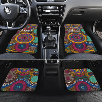 Personalized African 65th Birthday Black Excellence Car Mats Vibrant Traditional Tribal Geometric Patterns