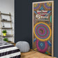 Personalized African 65th Birthday Black Excellence Door Cover Vibrant Traditional Tribal Geometric Patterns