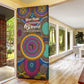 Personalized African 65th Birthday Black Excellence Door Cover Vibrant Traditional Tribal Geometric Patterns