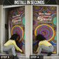 Personalized African 65th Birthday Black Excellence Door Cover Vibrant Traditional Tribal Geometric Patterns