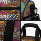 Personalized African 65th Birthday Black Excellence Duffle Bag Vibrant Traditional Tribal Geometric Patterns
