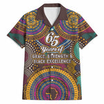 Personalized African 65th Birthday Black Excellence Hawaiian Shirt Vibrant Traditional Tribal Geometric Patterns