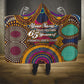 Personalized African 65th Birthday Black Excellence Hooded Blanket Vibrant Traditional Tribal Geometric Patterns