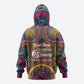 Personalized African 65th Birthday Black Excellence Hoodie Vibrant Traditional Tribal Geometric Patterns