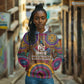 Personalized African 65th Birthday Black Excellence Hoodie Vibrant Traditional Tribal Geometric Patterns
